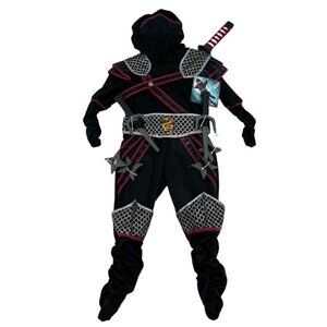 Teetot Inc. | Boy'e Black & Red Dragon Samurai Costume | Size 3-4